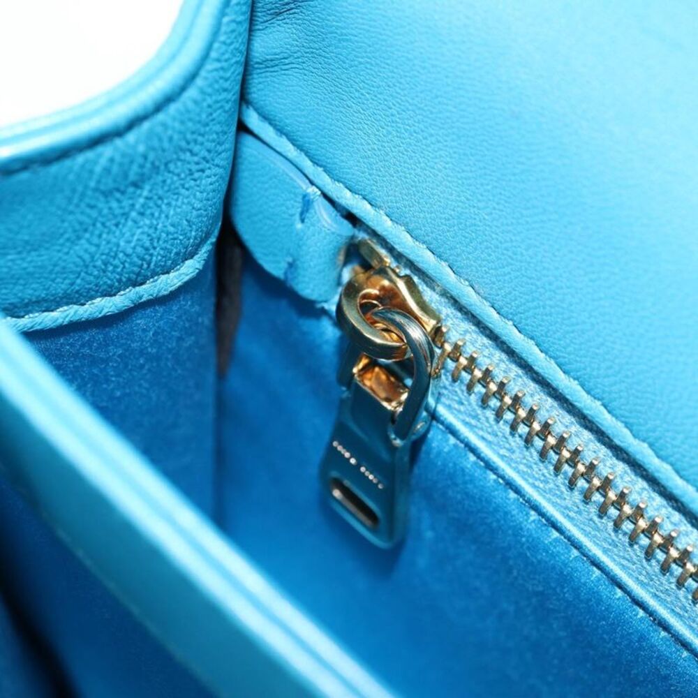 Miu Miu Chain Shoulder Bag Blue Canvas Shoulder Bag (Pre-Owned) - Picture 11 of 16